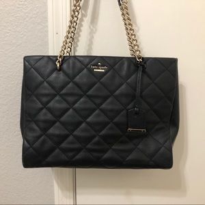 Kate Spade New York Large black quilted Phoebe